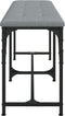 vidaXL - Eetkamerbank - 124x32x45 - cm - staal - en - stof - lichtgrijs