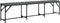 vidaXL - Eetkamerbank - 186x32x45 - cm - staal - en - stof - donkergrijs