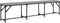 vidaXL - Eetkamerbank - 186x32x45 - cm - staal - en - stof - lichtgrijs