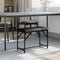 vidaXL - Eetkamerbank - 62x32x45 - cm - staal - en - kunstleer - zwart