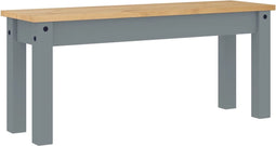 vidaXL - Eetkamerbank - Panama - 105x30x45 - cm - massief - grenenhout - grijs