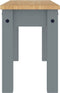 vidaXL - Eetkamerbank - Panama - 105x30x45 - cm - massief - grenenhout - grijs