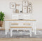 vidaXL - Eetkamerbank - Panama - 105x30x45 - cm - massief - grenenhout - wit