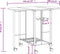 vidaXL - Eetkamerset - opvouwbaar - zwart - MDF - 5-dlg