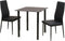 vidaXL - Eetkamerset - tafel - en - stoel - zwart - 3-delig