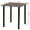 vidaXL - Eetkamerset - tafel - en - stoel - zwart - 3-delig