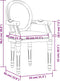 vidaXL - Eetkamerstoel - 54x56x96,5 - cm - stof - donkergrijs