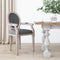 vidaXL - Eetkamerstoel - 54x56x96,5 - cm - stof - donkergrijs