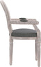 vidaXL - Eetkamerstoel - 54x56x96,5 - cm - stof - donkergrijs