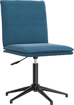 vidaXL - Eetkamerstoel - fluweel - blauw