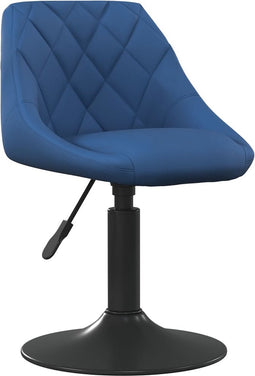 vidaXL - Eetkamerstoel - fluweel - blauw