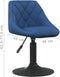 vidaXL - Eetkamerstoel - fluweel - blauw