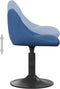 vidaXL - Eetkamerstoel - fluweel - blauw