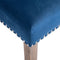 vidaXL - Eetkamerstoel - fluweel - blauw