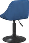 vidaXL - Eetkamerstoel - fluweel - blauw