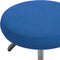 vidaXL - Eetkamerstoel - fluweel - blauw