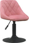 vidaXL - Eetkamerstoel - fluweel - roze