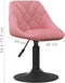 vidaXL - Eetkamerstoel - fluweel - roze