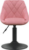 vidaXL - Eetkamerstoel - fluweel - roze