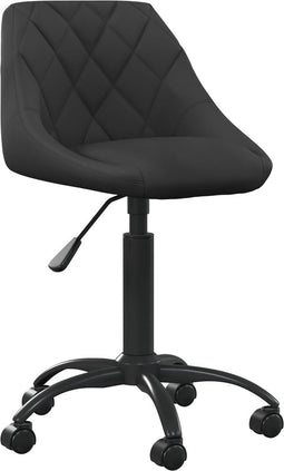 vidaXL - Eetkamerstoel - fluweel - zwart