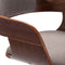 vidaXL - Eetkamerstoel - gebogen - hout - en - stof - taupe