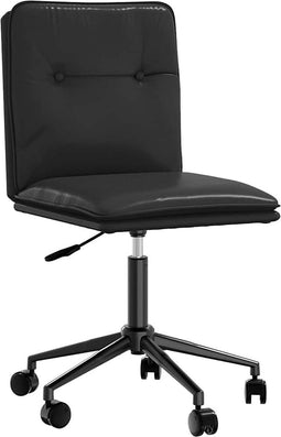 vidaXL - Eetkamerstoel - kunstleer - zwart