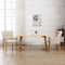 vidaXL - Eetkamerstoel - met - armleuningen - stof - beige