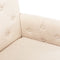 vidaXL - Eetkamerstoel - met - armleuningen - stof - beige