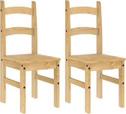 vidaXL - Eetkamerstoelen - 2 - st - 40x46x99 - cm - massief - grenenhout