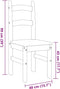 vidaXL - Eetkamerstoelen - 2 - st - 40x46x99 - cm - massief - grenenhout