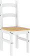vidaXL - Eetkamerstoelen - 2 - st - 40x46x99 - cm - massief - grenenhout - wit