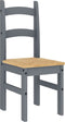 vidaXL - Eetkamerstoelen - 2 - st - 40x46x99 - cm - massief - grenenhout - grijs