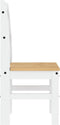 vidaXL - Eetkamerstoelen - 2 - st - 40x46x99 - cm - massief - grenenhout - wit