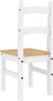 vidaXL - Eetkamerstoelen - 2 - st - 40x46x99 - cm - massief - grenenhout - wit