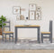 vidaXL - Eetkamerstoelen - 2 - st - 40x46x99 - cm - massief - grenenhout - grijs