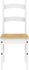 vidaXL - Eetkamerstoelen - 2 - st - 40x46x99 - cm - massief - grenenhout - wit