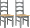 vidaXL - Eetkamerstoelen - 2 - st - Corona - 42x47x107 - cm - grenenhout - grijs