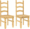 vidaXL - Eetkamerstoelen - 2 - st - Corona - 42x47x107 - cm - grenenhout