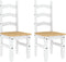 vidaXL - Eetkamerstoelen - 2 - st - Corona - 42x47x107 - cm - grenenhout - wit