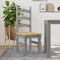 vidaXL - Eetkamerstoelen - 2 - st - Corona - 42x47x107 - cm - grenenhout - grijs