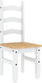 vidaXL - Eetkamerstoelen - 2 - st - Corona - 42x47x107 - cm - grenenhout - wit