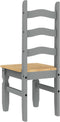 vidaXL - Eetkamerstoelen - 2 - st - Corona - 42x47x107 - cm - grenenhout - grijs