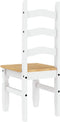 vidaXL - Eetkamerstoelen - 2 - st - Corona - 42x47x107 - cm - grenenhout - wit