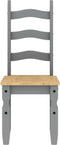 vidaXL - Eetkamerstoelen - 2 - st - Corona - 42x47x107 - cm - grenenhout - grijs
