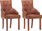 vidaXL - Eetkamerstoelen - 2 - st - echt - geitenleer - bruin