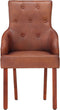 vidaXL - Eetkamerstoelen - 2 - st - echt - geitenleer - bruin