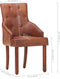 vidaXL - Eetkamerstoelen - 2 - st - echt - geitenleer - bruin