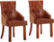 vidaXL - Eetkamerstoelen - 2 - st - echt - geitenleer - bruin