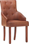 vidaXL - Eetkamerstoelen - 2 - st - echt - geitenleer - bruin