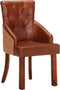 vidaXL - Eetkamerstoelen - 2 - st - echt - geitenleer - bruin